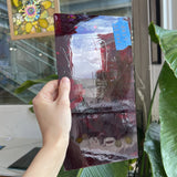 Red Vintage GNA Transparent Sheet Glass Colorado Glassworks