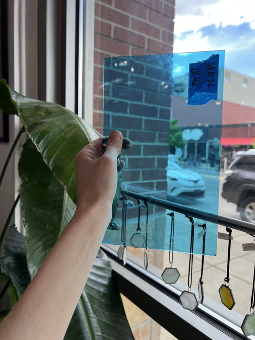 Medium Blue Vintage GNA Sheet Glass Colorado Glassworks