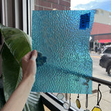 Tahitian Blue Ripple Iridized Sheet Glass Colorado Glassworks