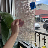 Clear Iridescent Hammered