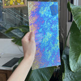 Clear Iridescent Hammered