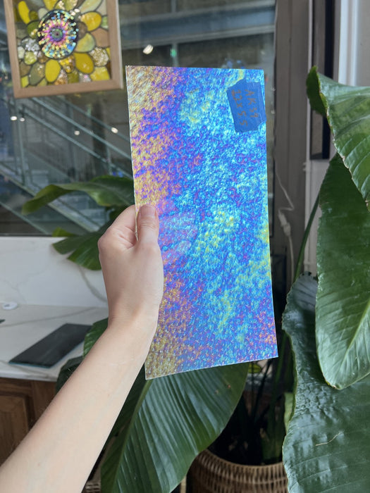 Clear Iridescent Hammered Sheet Glass Colorado Glassworks