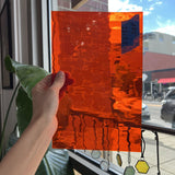 Orange Water Glass Oceanside Fusible 96 COE Fusible Sheet Glass Oceanside Glass