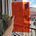 Orange Water Glass Oceanside Fusible 96 COE Fusible Sheet Glass Oceanside Glass 11x6.5in (OS-72677165)
