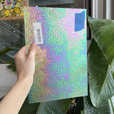 Clear Iridescent Hammered