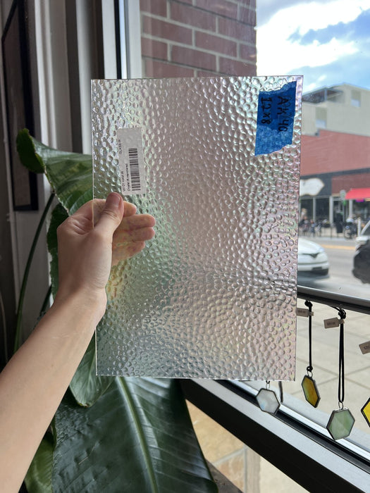 Clear Iridescent Hammered Sheet Glass Colorado Glassworks