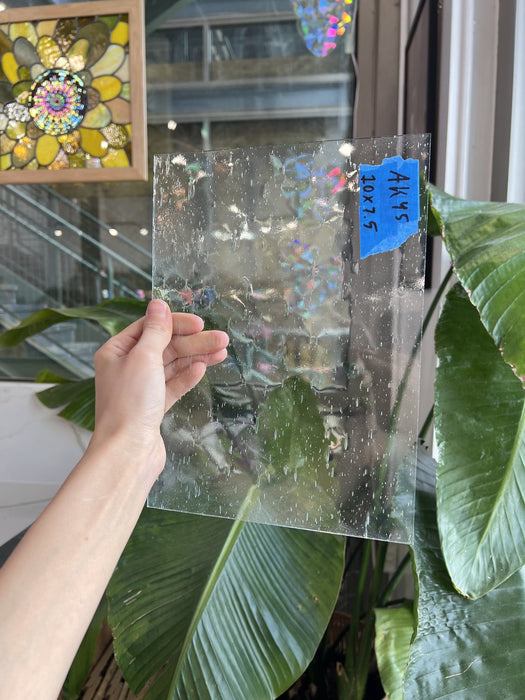 Clear Seedy Transparent Sheet Glass Colorado Glassworks AK45 (10x7.5in)