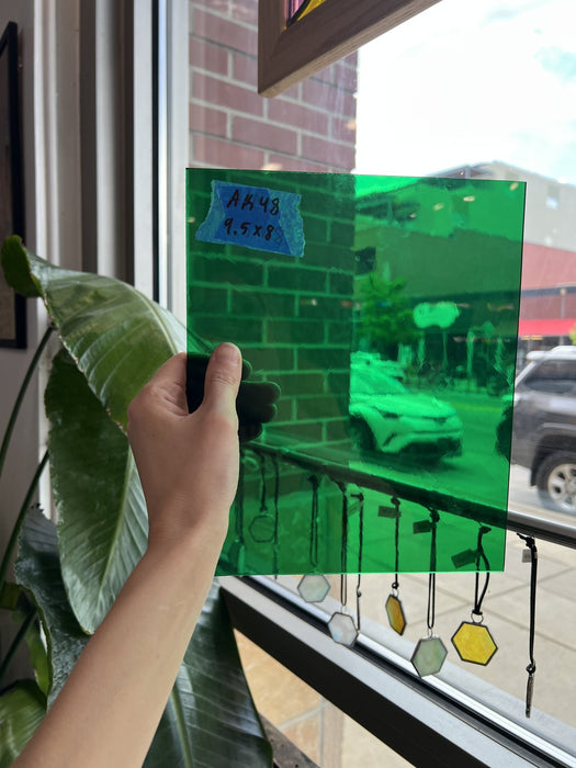 Shamrock Green Vintage GNA Sheet Glass Colorado Glassworks 9.5x8in (GNA-73987885)