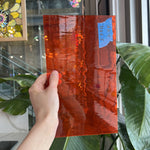 Orange Water Glass Oceanside Fusible 96 COE Fusible Sheet Glass Oceanside Glass