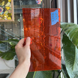 Orange Water Glass Oceanside Fusible 96 COE Fusible Sheet Glass Oceanside Glass