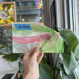 Pink Green Mixed Youghiogheny Sheet Glass Youghiogheny Glass AK63 (6x4in)