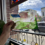 Pink Green Mixed Youghiogheny Sheet Glass Youghiogheny Glass