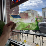 Pink Green Mixed Youghiogheny Sheet Glass Youghiogheny Glass