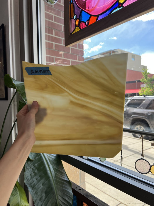 Brown White Wispy Mixed Sheet Glass Colorado Glassworks
