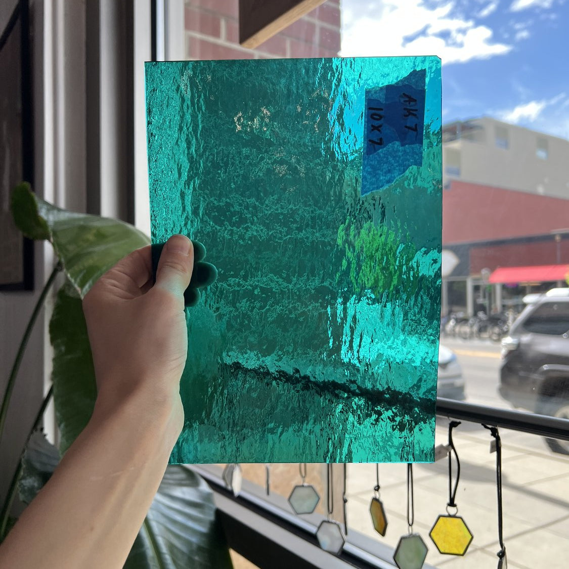 Teal Rough Rolled Spectrum Sheet Glass Spectrum Glass