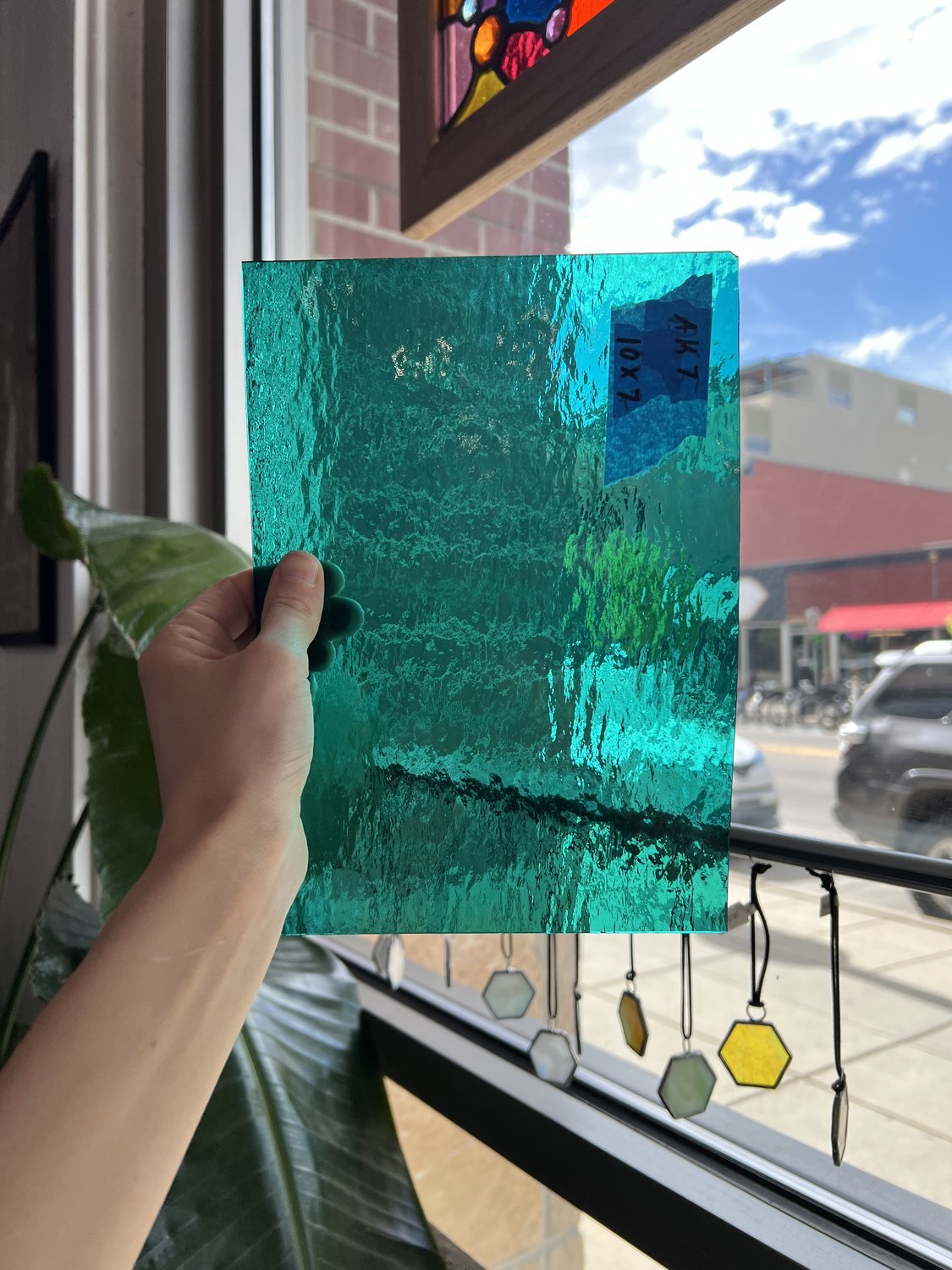 Teal Rough Rolled Spectrum Sheet Glass Spectrum Glass