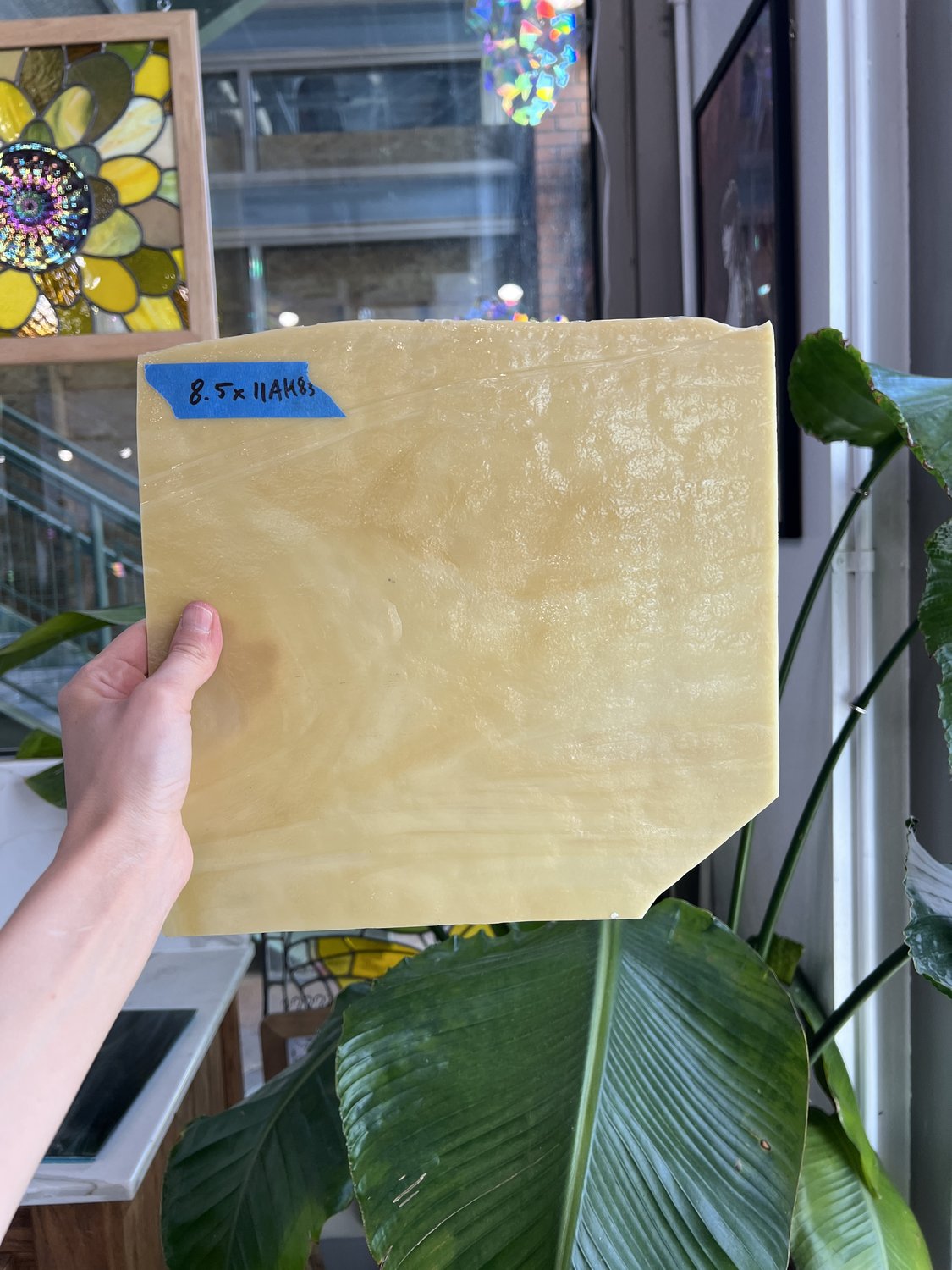 Tan Vintage Opal Sheet Glass Colorado Glassworks