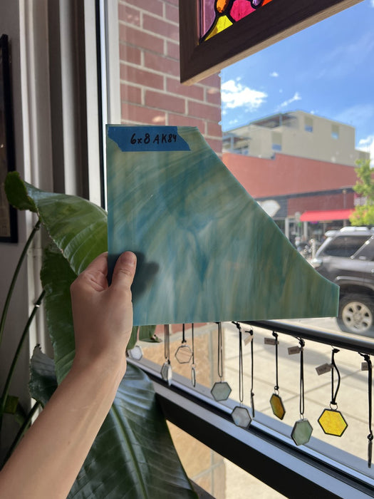Blue Teal Mixed Sheet Glass Colorado Glassworks