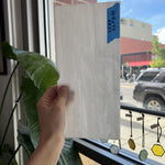 White Wispy Mixed Oceanside Sheet Glass Colorado Glassworks 10.5x4.5in (OS-69170989)
