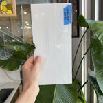 White Wispy Mixed Oceanside Sheet Glass Colorado Glassworks 10.5x4.5in (OS-69203757)