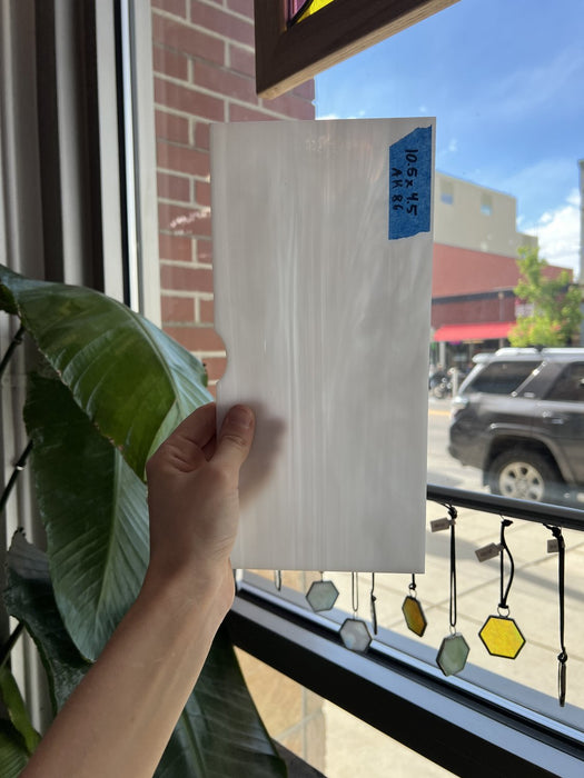 White Wispy Mixed Sheet Glass Colorado Glassworks