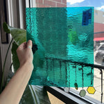 Teal Rough Rolled Spectrum Sheet Glass Spectrum Glass 12.5x10.5in (SP-76445485)
