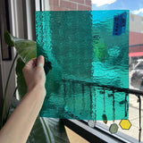 Teal Rough Rolled Spectrum Sheet Glass Spectrum Glass 12.5x10.5in (SP-76445485)