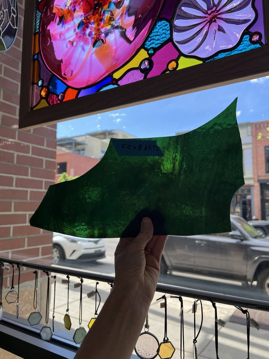 Dark Green Mottled Sheet Glass Colorado Glassworks