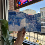 Vintage Blue Periwinkle Mottled Uroboros