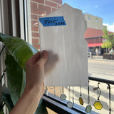 White Wispy Mixed Oceanside Sheet Glass Colorado Glassworks