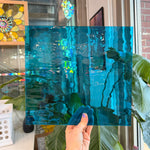 NEW! Blue Topaz Waterglass Oceanside Fusible 96 COE (OGT 533.2WF) Sheet Glass Colorado Glass Works
