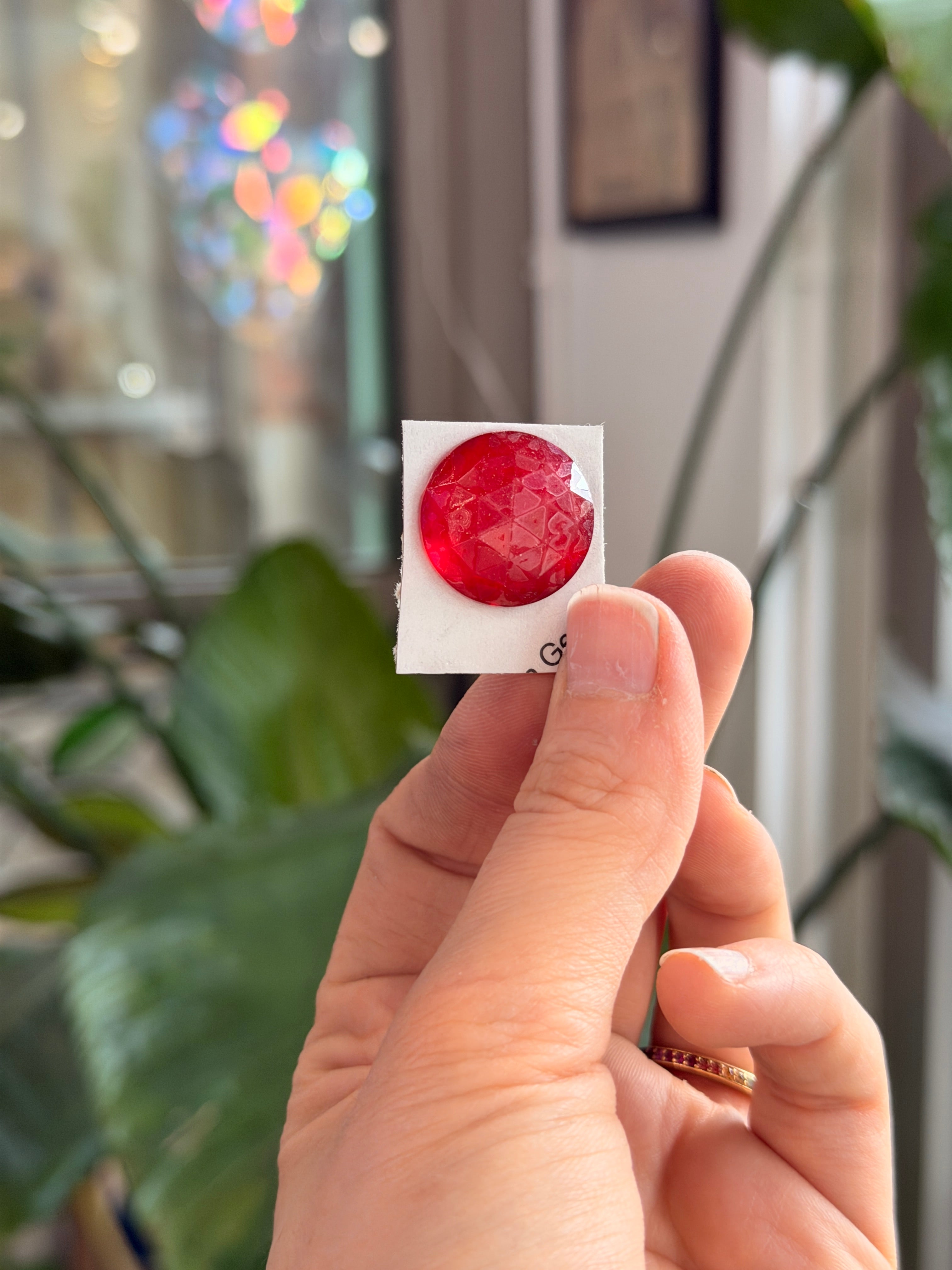 Dark Red Jewel - Round (20mm) Tools Colorado Glass Works