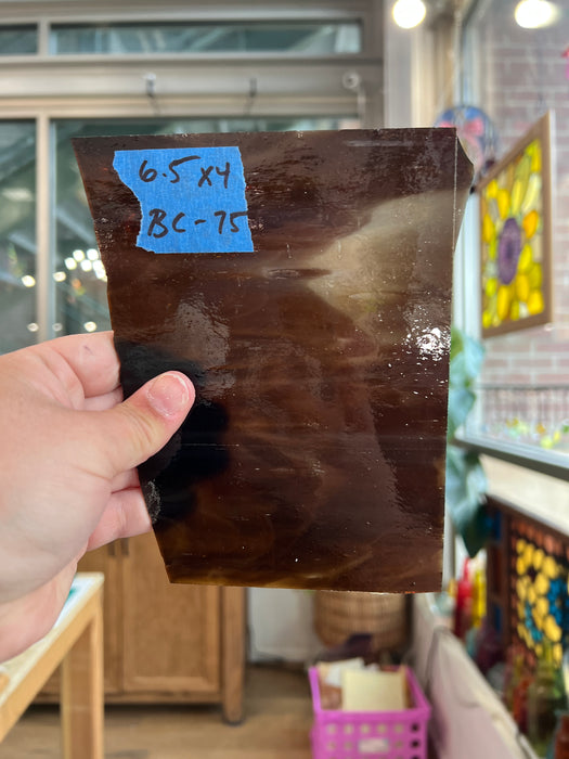 Brown Wispy Kokomo Sheet Glass Kokomo Glass