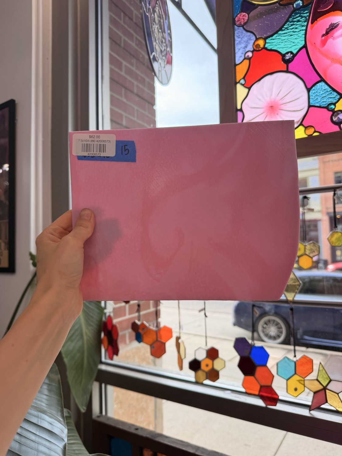 Pink Blush Opal Double Roll Fusible 90 COE