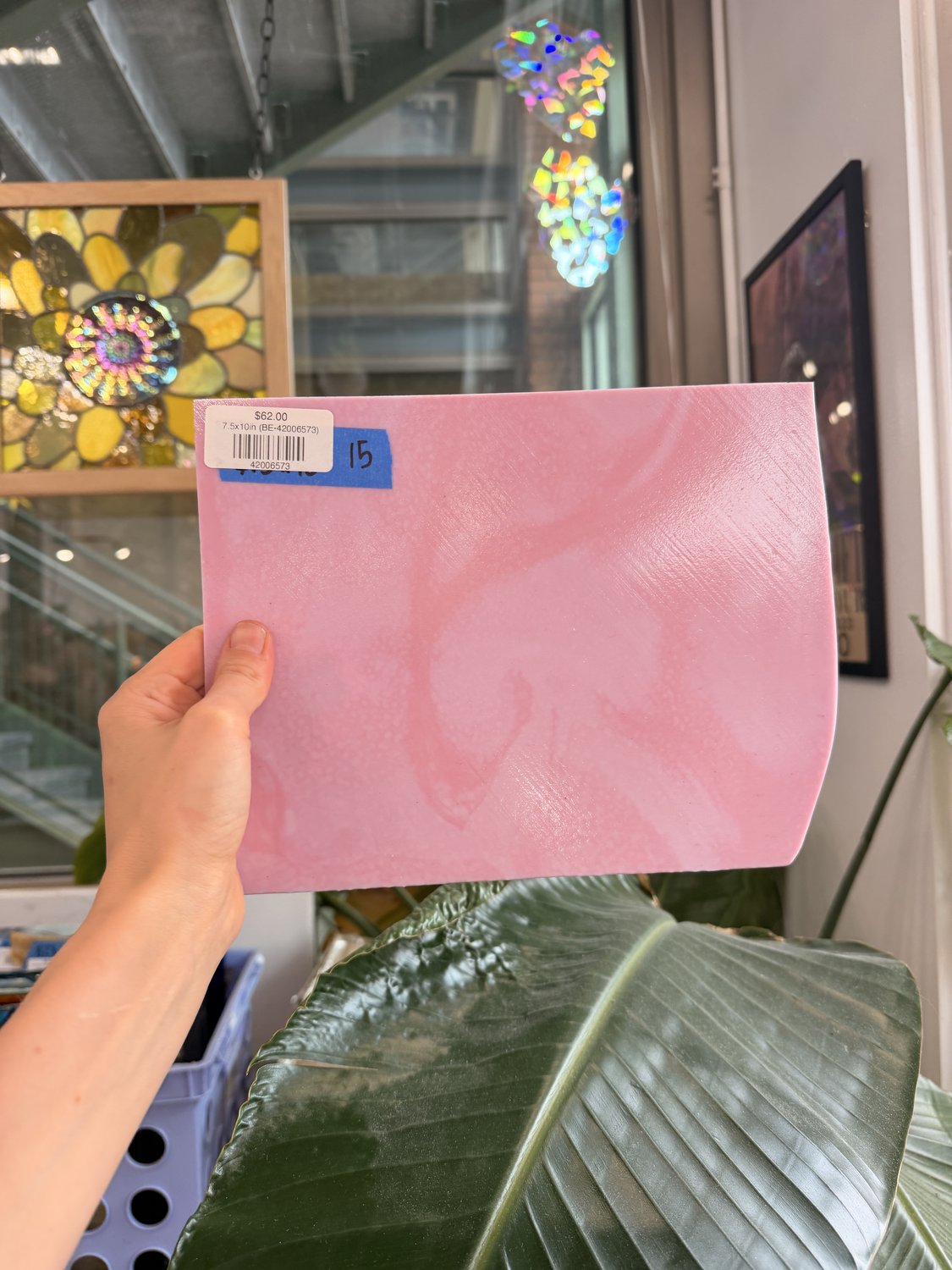 Pink Blush Opal Double Roll Fusible 90 COE