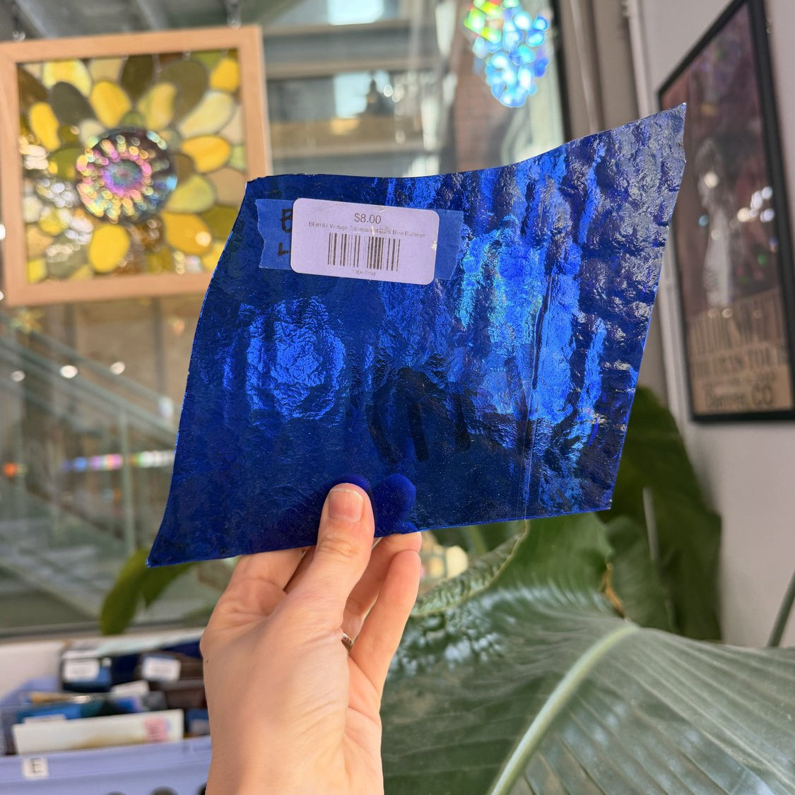 Vintage Transparent Dark Blue Bullseye