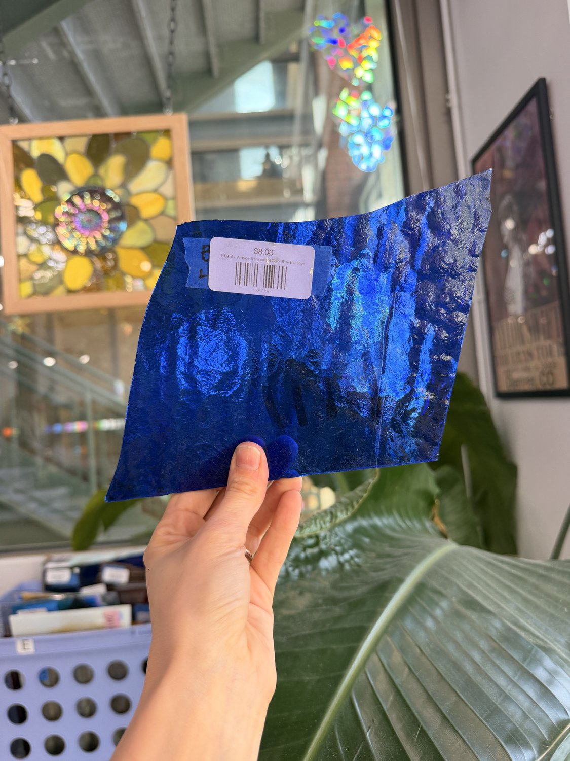 Vintage Transparent Dark Blue Bullseye