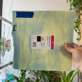 Cream Blue Wispy Bullseye 90 COE Sheet Glass Bullseye BE797 (9x10in)