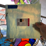Cream Blue Wispy Bullseye 90 COE Sheet Glass Bullseye