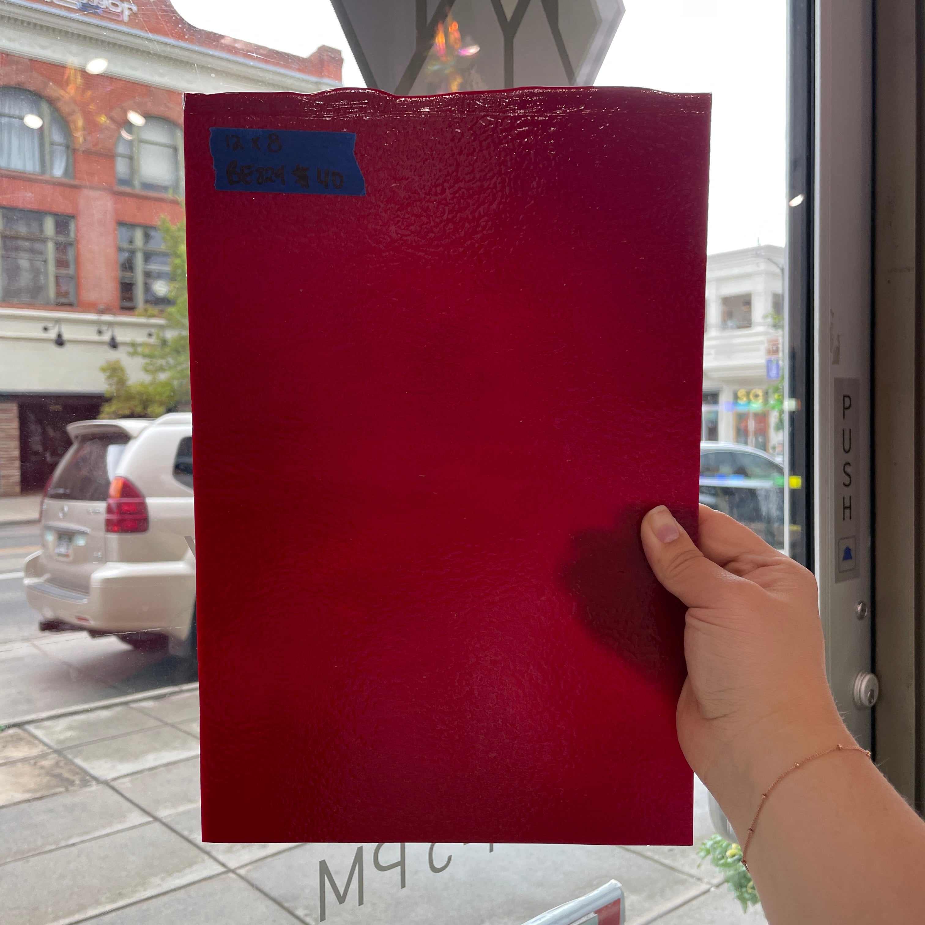 Red Opaque Bullseye Sheet Glass Colorado Glassworks