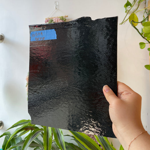 Black Opaque Bullseye Sheet Glass Colorado Glassworks BE838 (10.5x9in)