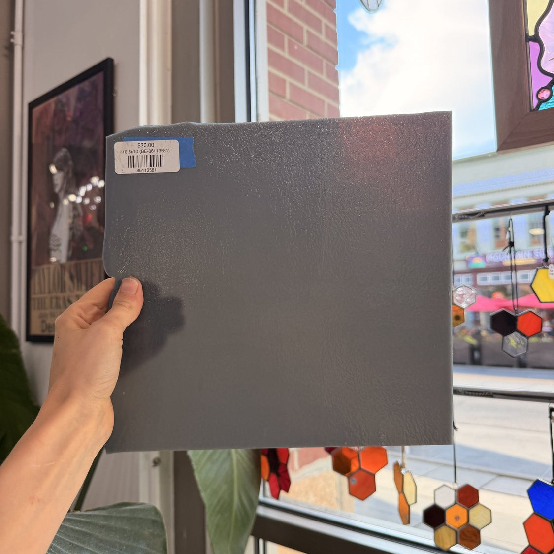 Gray Opaque Bullseye 90 COE Fusible Sheet Glass
