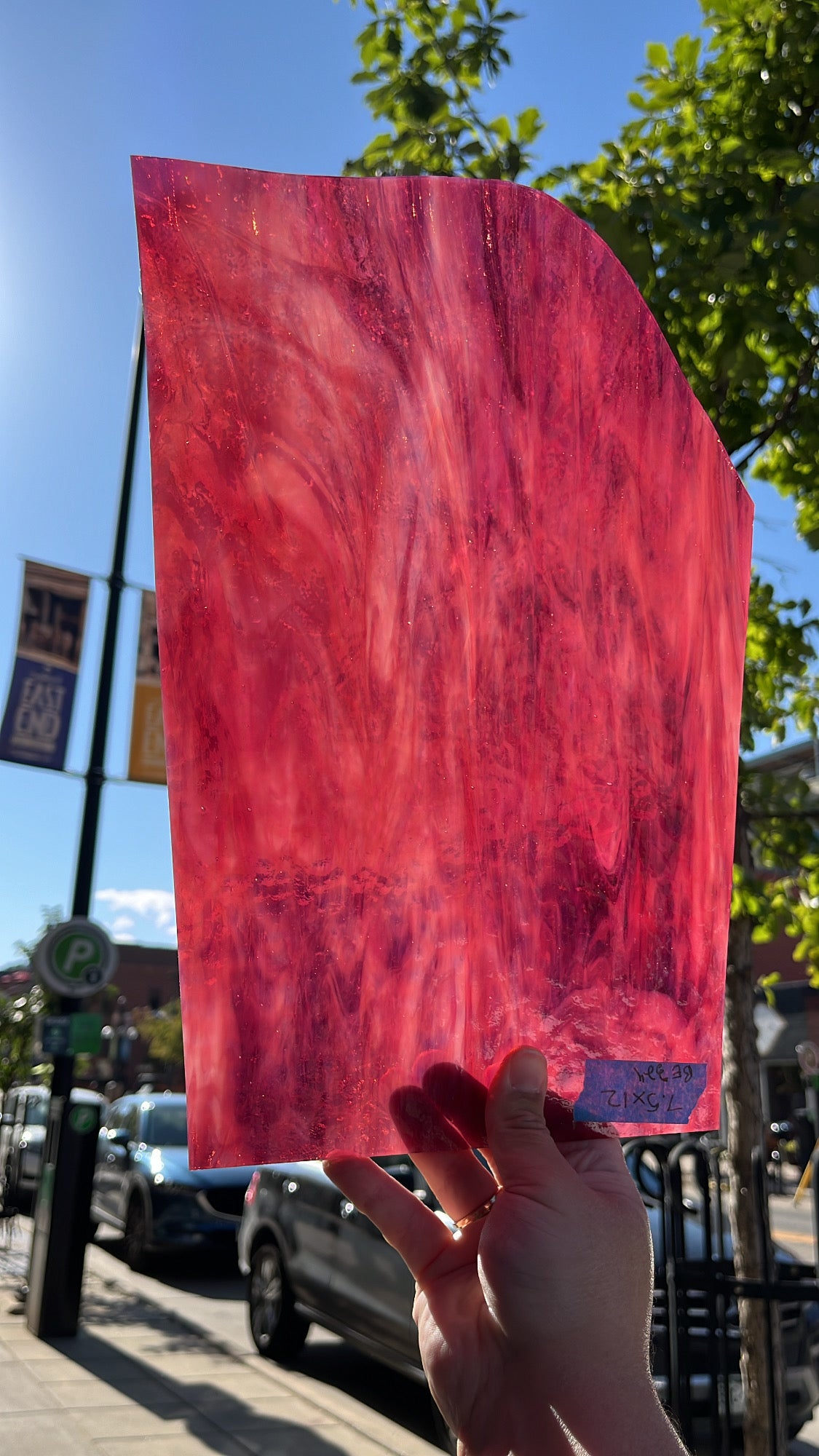 Hot & Spicy Pink Wispy Retro Bullseye Sheet - Patreon Vault  Colorado Glassworks   