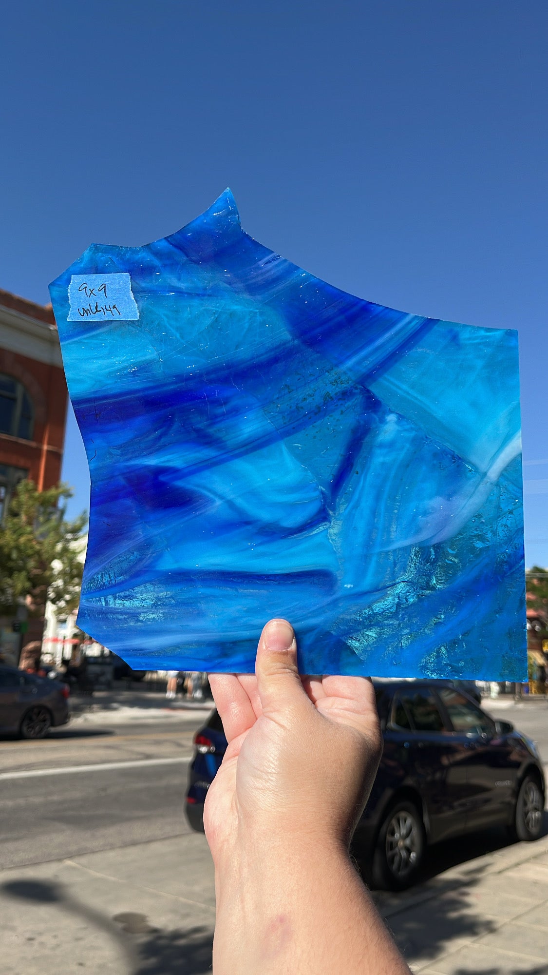 Stunning Icey Blue Wispy Sheet - Patreon Vault  Colorado Glassworks   