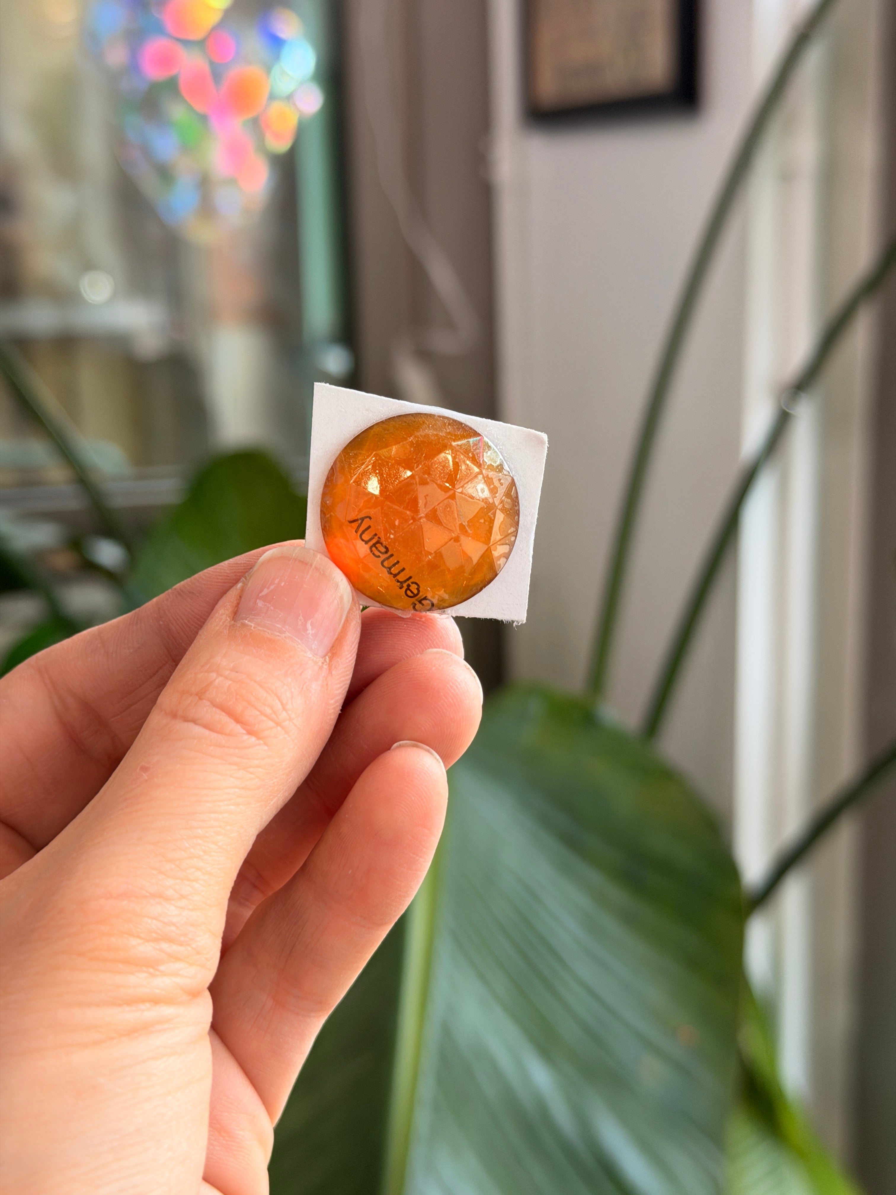 Amber Jewel - Round (25 mm) Tools Colorado Glass Works