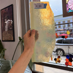 White Tan Mottled Chicago Art Glass
