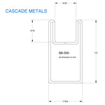 3/16 in. H-Round Zinc Came (sub for CHI 2551) Tools Colorado Glassworks