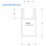 3/16 in. H-Round Zinc Came (sub for CHI 2551) Tools Colorado Glassworks