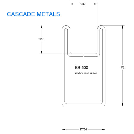 H-Round Brass Came CAS BRH316 3/16 in. (sub for CHI 2551B) Tools Colorado Glassworks