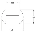 1/4 x 5/32 in. H-Round Lead Came CAS RH6 Tools Colorado Glassworks   